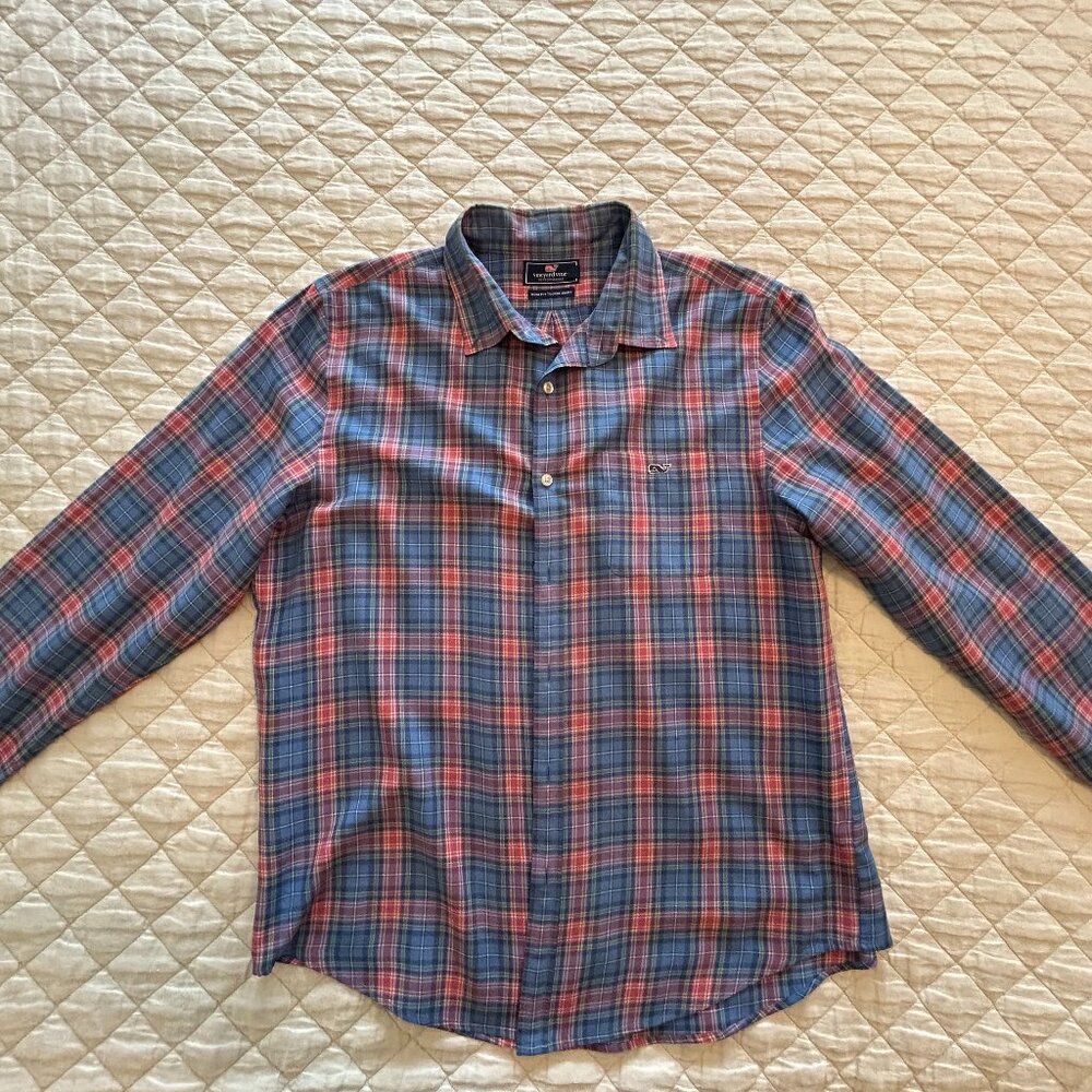 Men's Vineyard Vines Slim Fit Tucker Shirt Long Sleeve Size L
